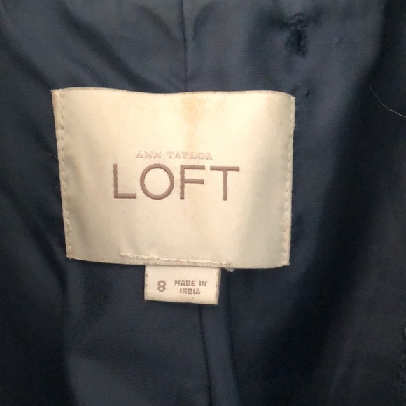 ⭕️ PRICE FIRM LOFT Navy Sequin Size 8 Peacoat - Picture 4 of 6